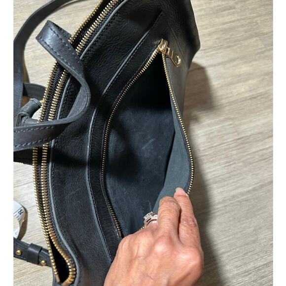 Parker Clay Miramar Black leather full grain leather and brass backpack bag $248 main image 5
